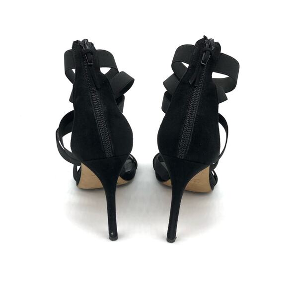 STUART WEITZMAN The Mummy Gladiator Sandal Heel Black Suede 9 - Picture 8 of 12